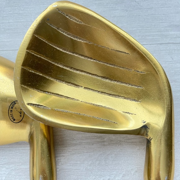 ZAZ DESIGNS Gilded Goldtone Golf Fork & Spoon Server Set - Picture 10 of 17